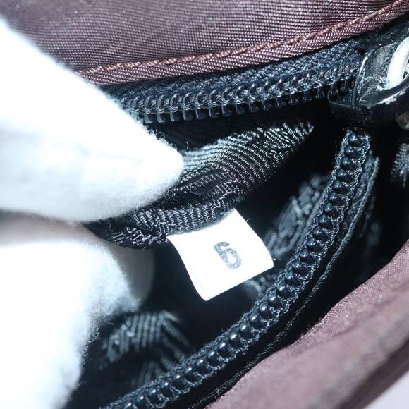 PRADA Hand Bag Nylon Brown - Picture 12 of 16